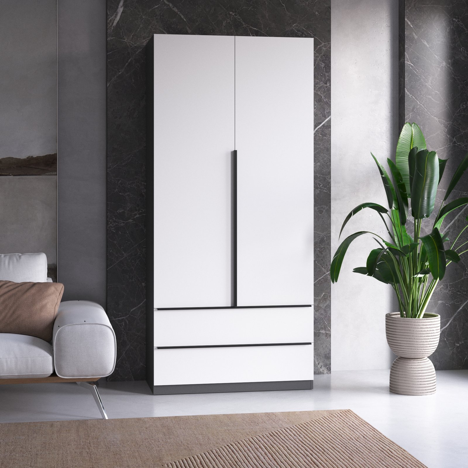 M-30 Антрацит-Білий фасад