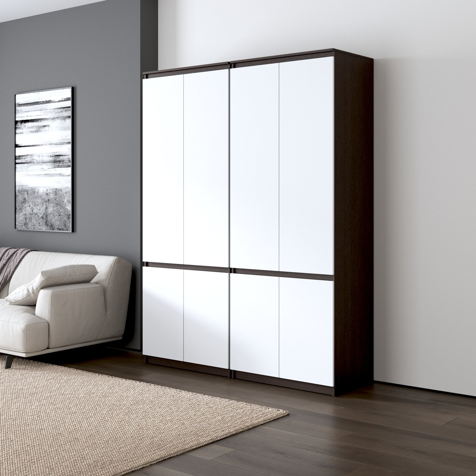 R10+R24 Венге Темний-Білий фасад