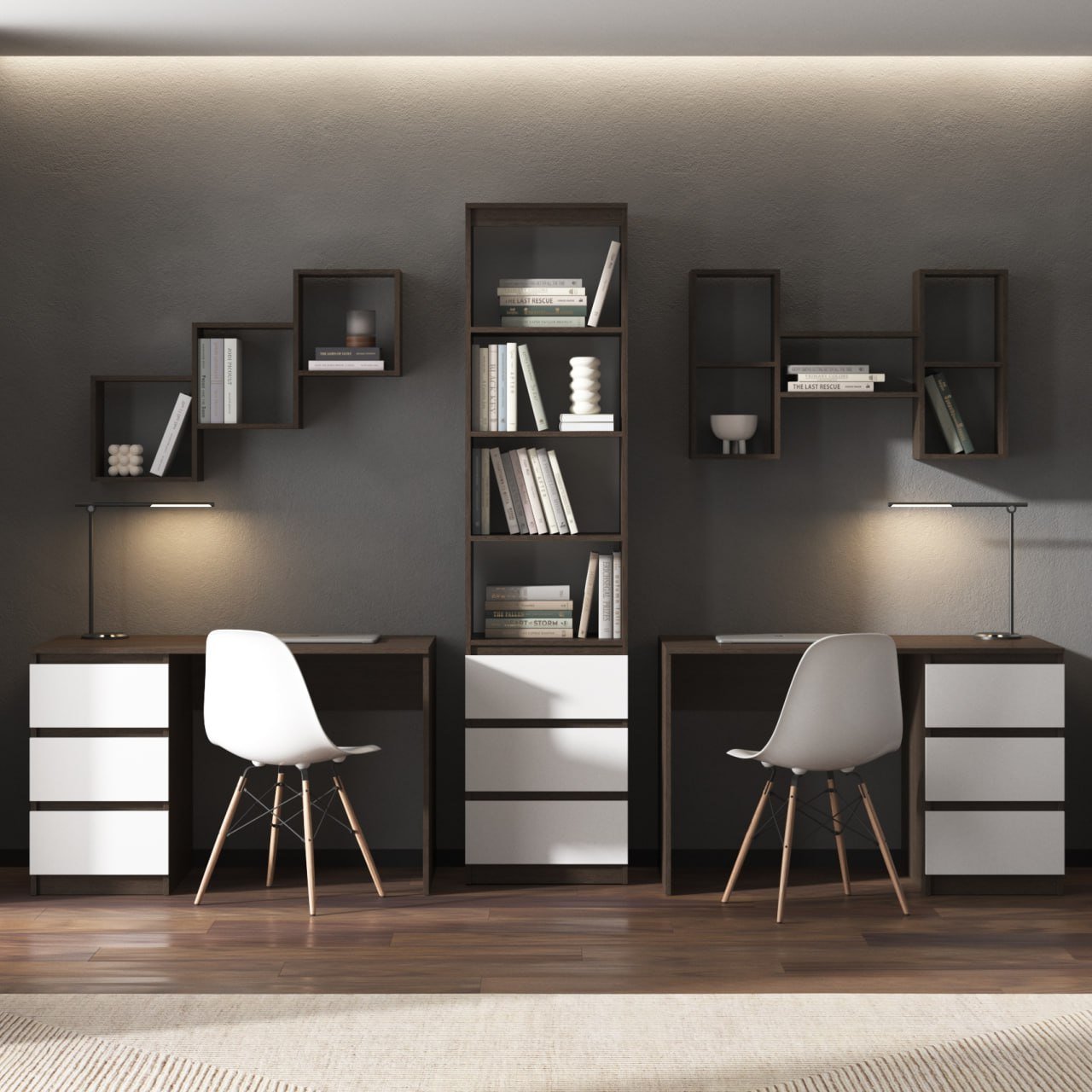 R25+R1+R13+M11+M13 Венге Темний-Білий фасад