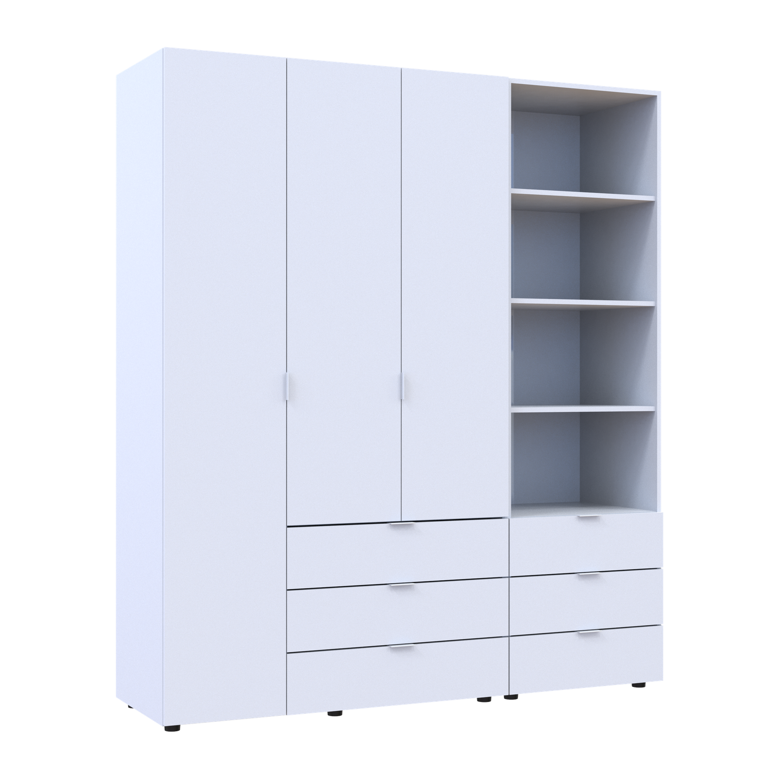 Шафа для одягу Гелар Білий 3ДСП з пеналом 176.2х49.5х203.4 (42005163)(4)